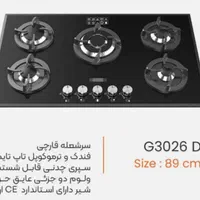 گاز پنج شعله شیشه ای . ترموکوپل دار 5500ت
