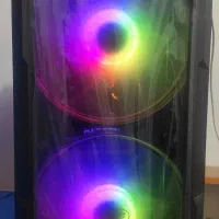 کیس گیمینگ حرفه ای+مانیتور+موس+اسپیکر