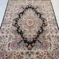 قالیچه دستبافت 3متری خطیبی. مشکی 55رج