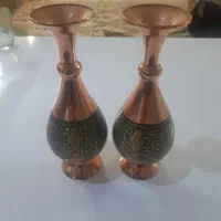بک جفت گلدان خاتم ومس|صنایع دستی و سایر لوازم تزئینی|اصفهان, زهران|دیوار