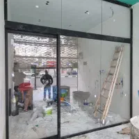 شیشه سکوریت ، درب فریم دار طرح اتومات