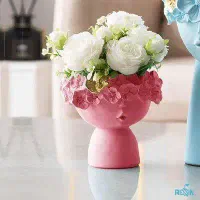 بیس خام و رنگ شده گلدان چهره