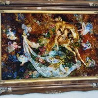 تابلو فرش مهر آهو