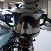 سماور گازی  سنتی ایرانی  / استیل براق