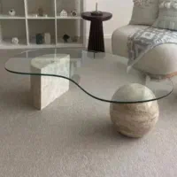 میز جلو مبلی بدون شیشه