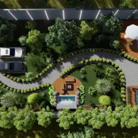 طراحی محوطه ویلا پارک باغ فضای سبز نقشه اتوکد 3d|خدمات پیشه و مهارت|تهران, عباس‌آباد|دیوار