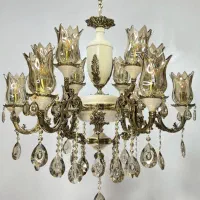 لوستر برنز ۶ شاخه دوتایی ۱۲ شعله