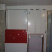 تخت خواب دو طبقه کشویی mdf