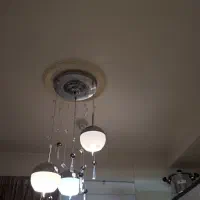 لوستر آشپزخانه سه آویز کریستالی