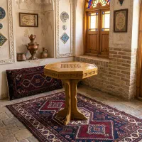 میز سنتی و گره چینی با دست