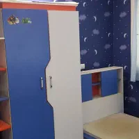 سرویس تخت و کمد و میز کامپیوتر و کتابخانه نوجوان|تخت و سرویس خواب|بجنورد, |دیوار