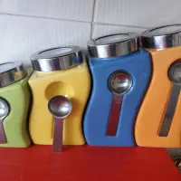 ست سرامیکی رنگی / پا سماوری استیل