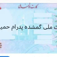 کارت ملی گمشده پدرام حمیدی