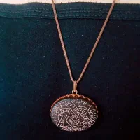 پلاک گردنبند سنگ هبهاب