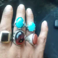 تعدادی انگشتر نقره ۹۲۵|جواهرات|دهدشت, |دیوار