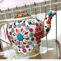 قوری تزئینی دکوری نو نو هنر دست هنرمند|صنایع دستی و سایر لوازم تزئینی|اصفهان, قلعه طبره|دیوار