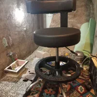 صندلی تابوره چرخدار جکدار چرمی|مبلمان اداری|ساری, |دیوار