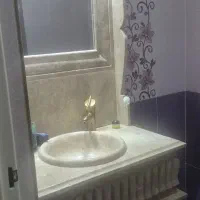 روشویی تمام سنگ به همراه آیینه