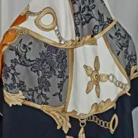 روسری ابریشم دور دست دوز.لطیف وسبک.نو