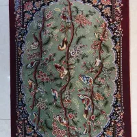 گالری همیسا / فرش ابریشمی طرح باغ پرندگان عرضی