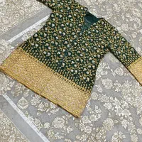 مانتو مجلسی آینه کاری شدهبه سایز  (۴۲تا۴۴)