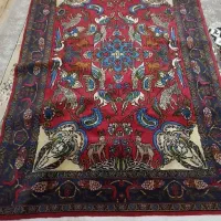 فرش دستباف طرح شکار با رنگ طبیعی