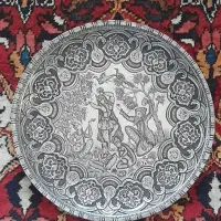 بشقاب قلمزنی  مسی ۳۰ سانتی|کلکسیون اشیاء عتیقه|اصفهان, شهریار|دیوار