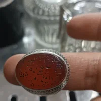 انگشتر نقره خط حامد