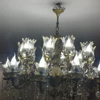 لوستر تمام برنج ۱۰شاخه ۲۰شعله