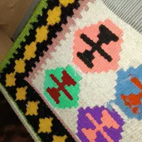 گلیم دستباف با نخ شنل و بافتی خوب|گلیم، جاجیم، گبه|میانه, |دیوار