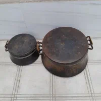 دیگ وتشت وسینی مسی قدیمی سنگین