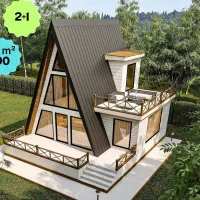 ویلای سوئیسی با روف گارن پیش ساخته قابل حمل