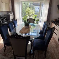 مبل استیل ۹ نفره میز جلو مبلی وعسلی غذاخوری ۸