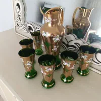 پارچ و لیوان اگرمن اصل|کلکسیون اشیاء عتیقه|قزوین, |دیوار