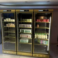 یخچال ایستاده ویترینی عرض 70 مشکی و سفید