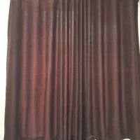 پرده قهوه ای کنفی