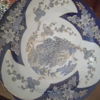 بشقاب سرمی قدیمی میوه خوریی