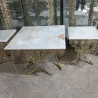 جلو مبلی میز وسط برنز برنزی