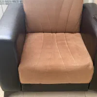 مبل ۷ نفره چرم و پارچه تخت شو|مبلمان خانگی و میز عسلی|اصفهان, خواجو|دیوار