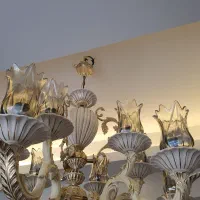 تعدادی لوستر برنز آبکاری فرانسوی با حباب دودی|لوستر و چراغ آویز|تهران, الهیه|دیوار