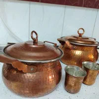 ظروف مسی. قابلمه مسی. پارچ. پیاله|ظروف پخت‌وپز|قم, چهل درخت‎|دیوار