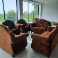 مبل راحتی ۹ نفره قهوه ای