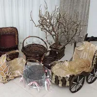 سبد حصیری و سبد مناسب شب یلدا و درختچه ی هفت سین