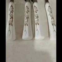 چاقو چنگال دودست سرامیکی