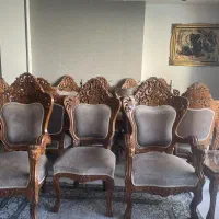 مبلمان کامل استیل با چوب گردو