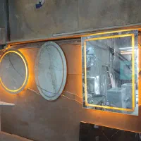 اینه بک لایت cnc شده با تاچ لمسی و بدون تاچ