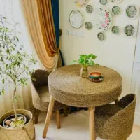 میز و صندلی حصیری و انواع پافر به قیمت تولیدی|میز و صندلی غذاخوری|تهران, هفده شهریور|دیوار