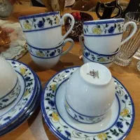 فنجان چینی استخوانی طوس نعلبکی واستکان قهوه