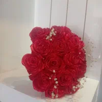 دسته گل روبانی|گل مصنوعی|شوش, |دیوار