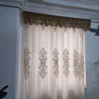 دوعددپرده  پذیرایی  با قاب